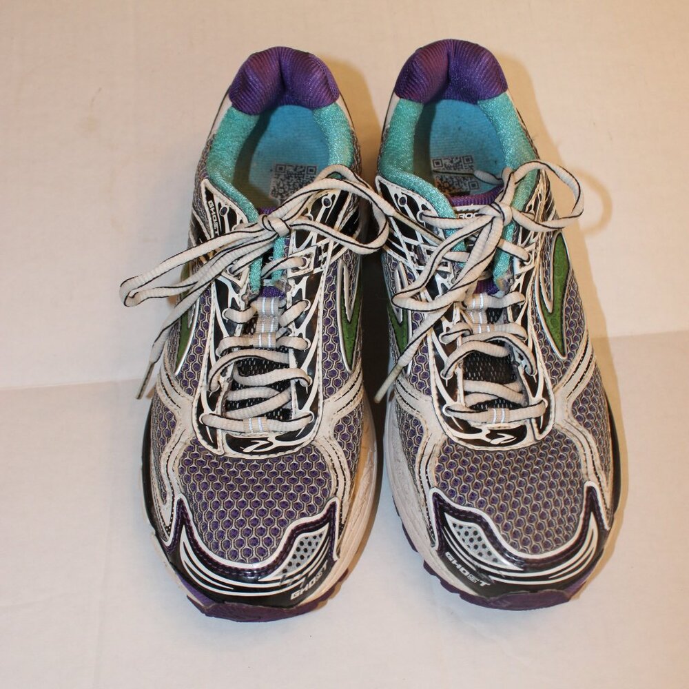 Brooks Ghost 5 1201131B532 Running Shoes Size 91/2 Silver/Purple Women's - Picture 6 of 8
